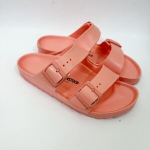 Birkenstock Arizona Rubber Peach Sandals Size 39